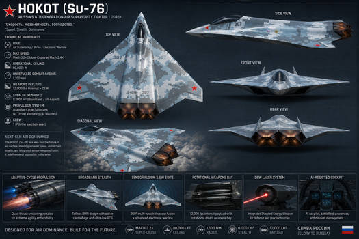 FUTURE ARMS - 6th Generation Russian Su-76