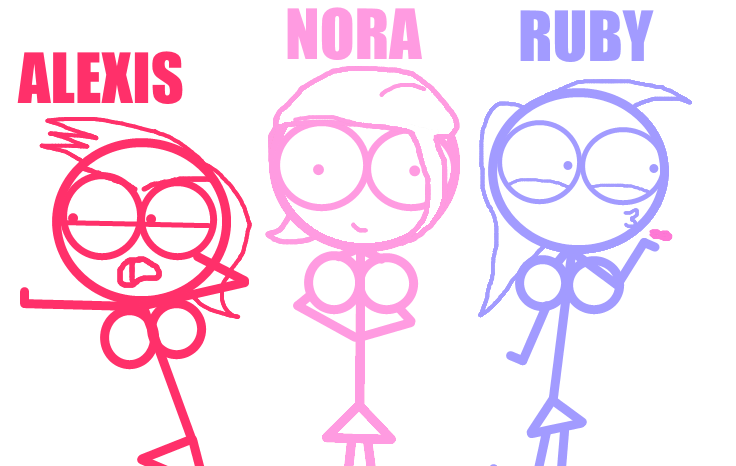 Ruby Nora DF OC - Nora, Ruby, and Alexis by THEREFORED02 on DeviantArt