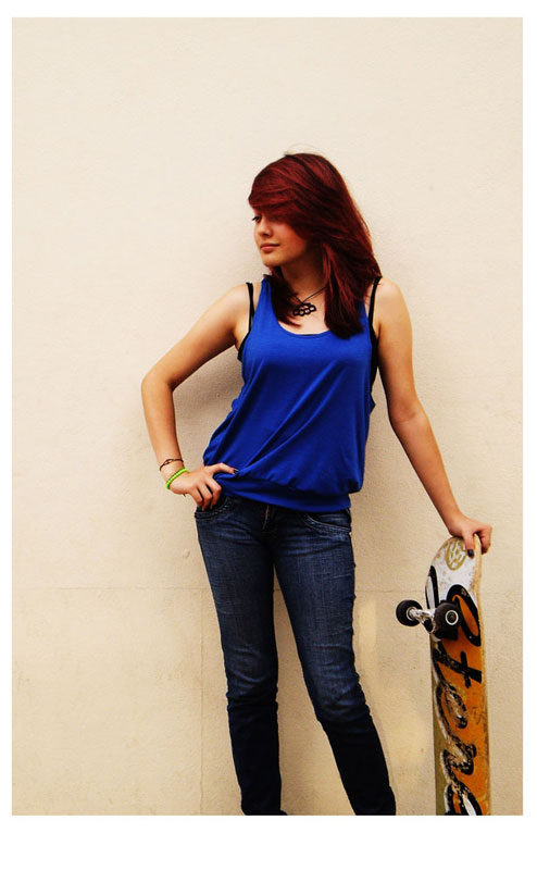 the redhead skate girl