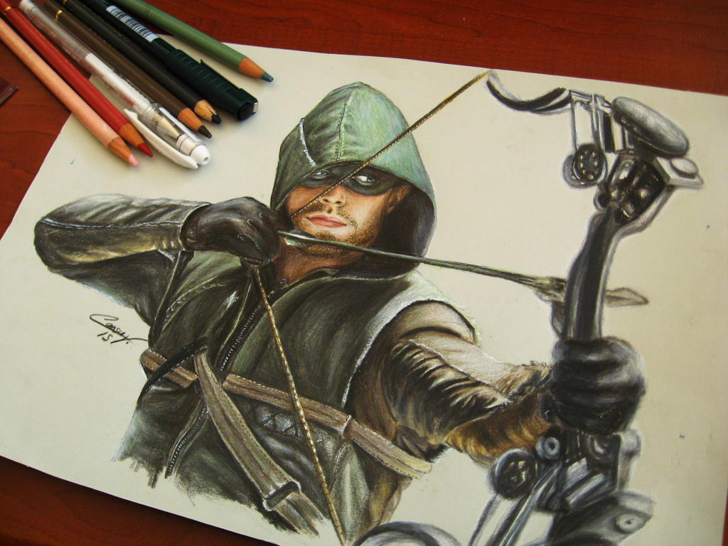 picture Realistic Arrow Drawing arrow oliver queen stephen amell hero