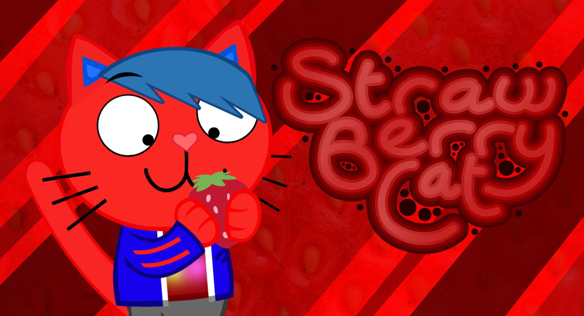 Strawberry Cat by LillaMaxten on DeviantArt