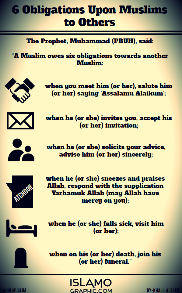 6 Obligations Upon Muslims to Others