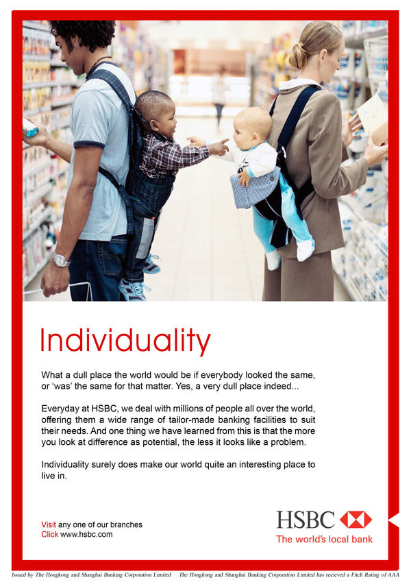 Adverts Using Individuality HSBC Ad Individuality by Darkgale on DeviantArt