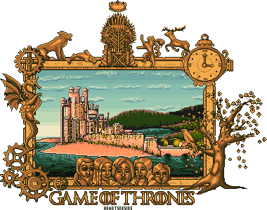 Game Thrones Pixel Heartsdesire Fantasy 2017 by Lisa-Cotter-Designs