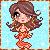 Pixel mermaid 50 by 50 image