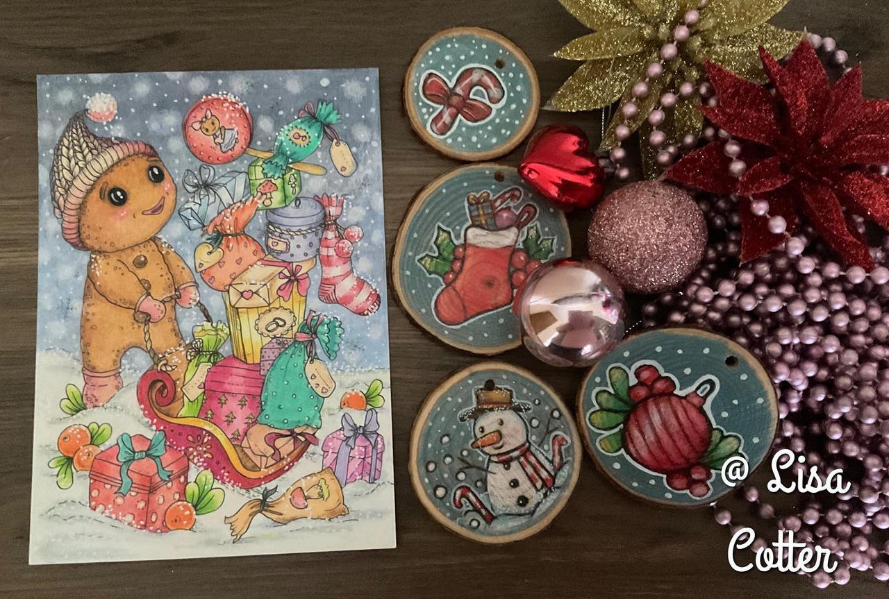 Christmas postcard by Klara Markova by Lisa-Cotter-Designs on ...
