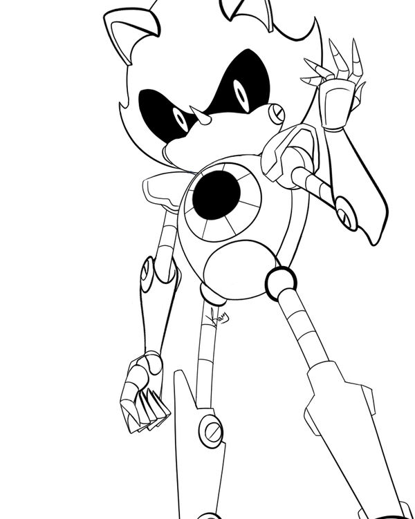 Metal-Sonic Lineart