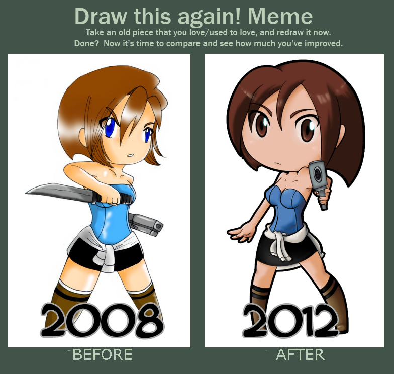 Draw this again Meme - RE3N: Jill Valentine