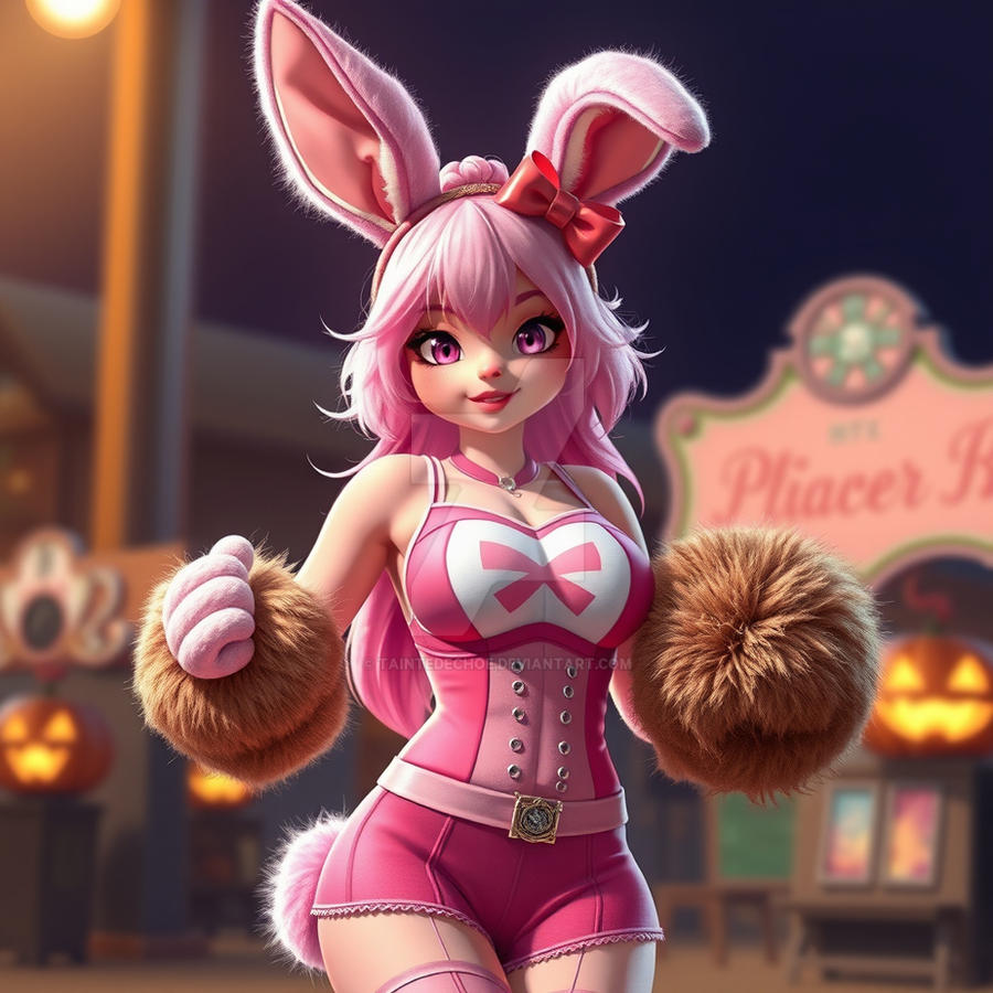 Pink Rabbit Like Character Pink bunny by taintedechoe on DeviantArt