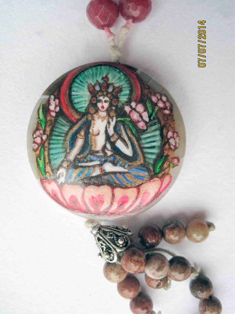 White Tara on Japa mala