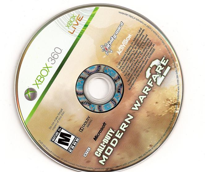 Modern Warfare 2's disc has a whopping 70MB of data