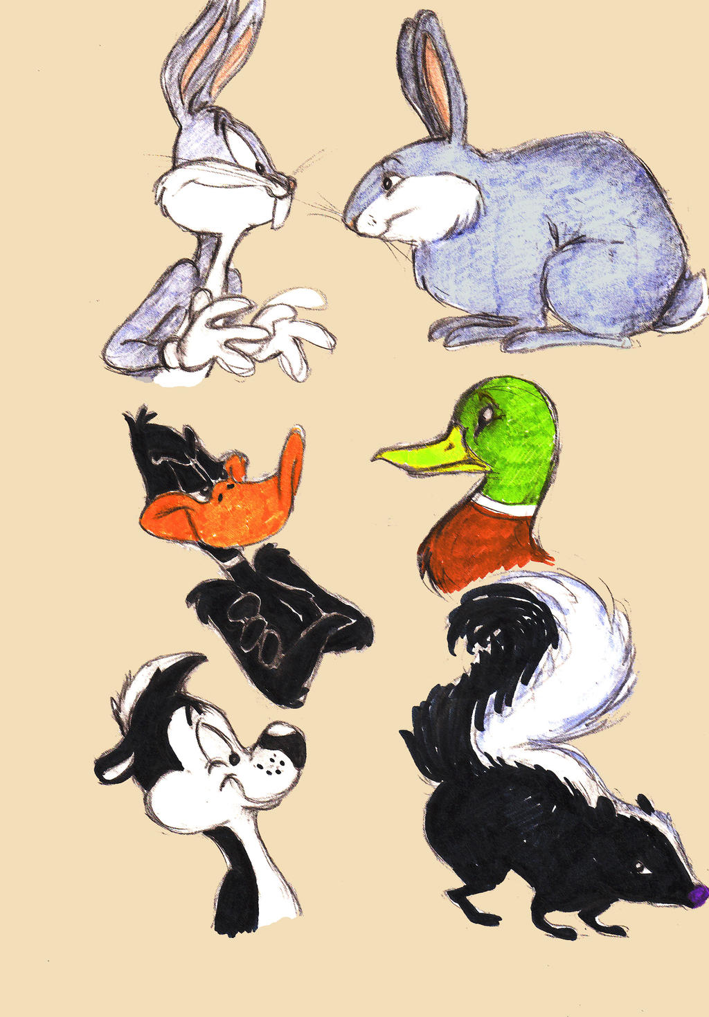 Monkey Skunk Rabbit Rabbit, Duck and Skunk by JuneDuck21 on DeviantArt