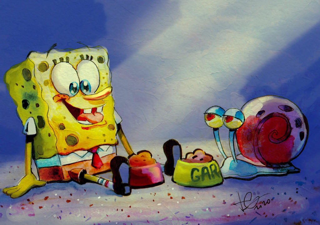 SpongeBob and Gary by JuneDuck21 on DeviantArt