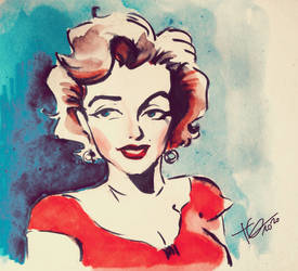 Red Marilyn sketch