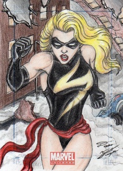 Marvel Universe - Ms. Marvel Sketch Art Card