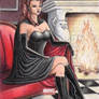 Marvel Universe - Black Queen AP Sketch Art Card