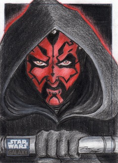 Star Wars G6 - Darth Maul Sketch Art Card