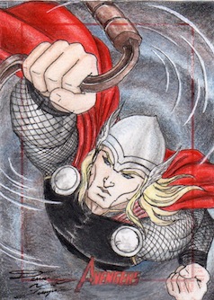 MGH Avengers - Thor Sketch Art Card