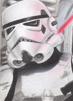 Stormtrooper Artist Sketch Card - Star Wars