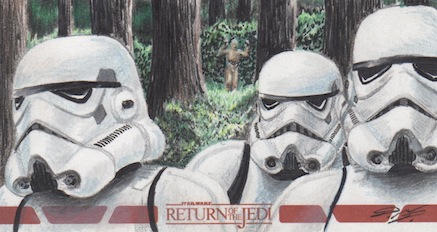 Star Wars ROTJ - Stormtroopers Sketch Card - ARC