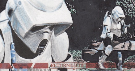 Star Wars ROTJ - Biker Scout Sketch Card - ARC