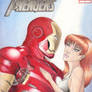 Iron Man-Pepper Potts Avengers Sketch Comic Cover