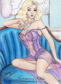 Contemporary Pinups Sketch Art Card 6