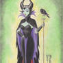 Maleficent with Diablo Original Art by Denae