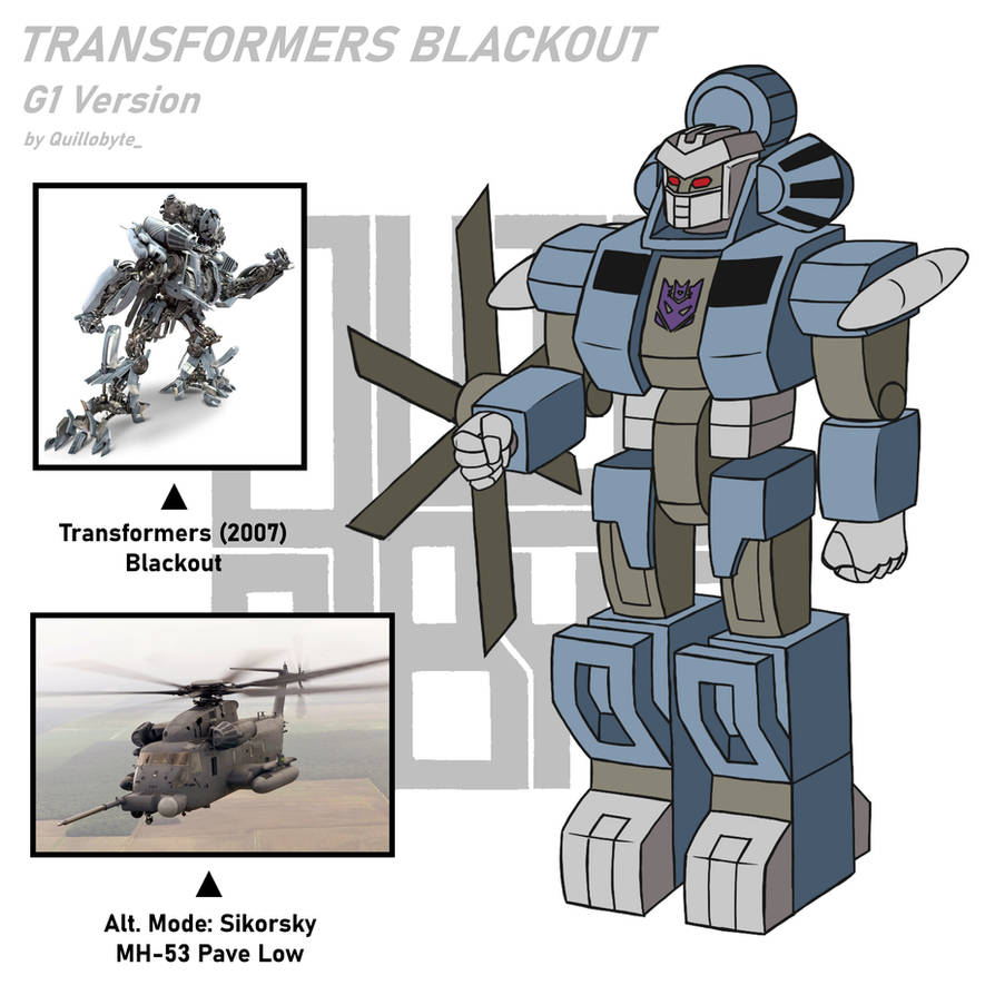 Check Out Transformers Transformers Blackout - G1 Version by Quillobyte on DeviantArt