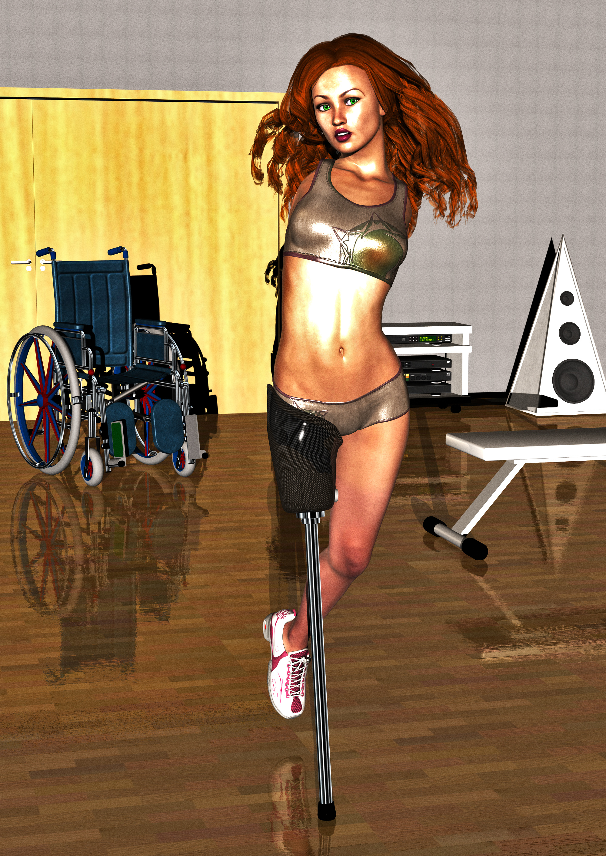 Leg Modification Deviantart Her New Leg by E-Loco on DeviantArt