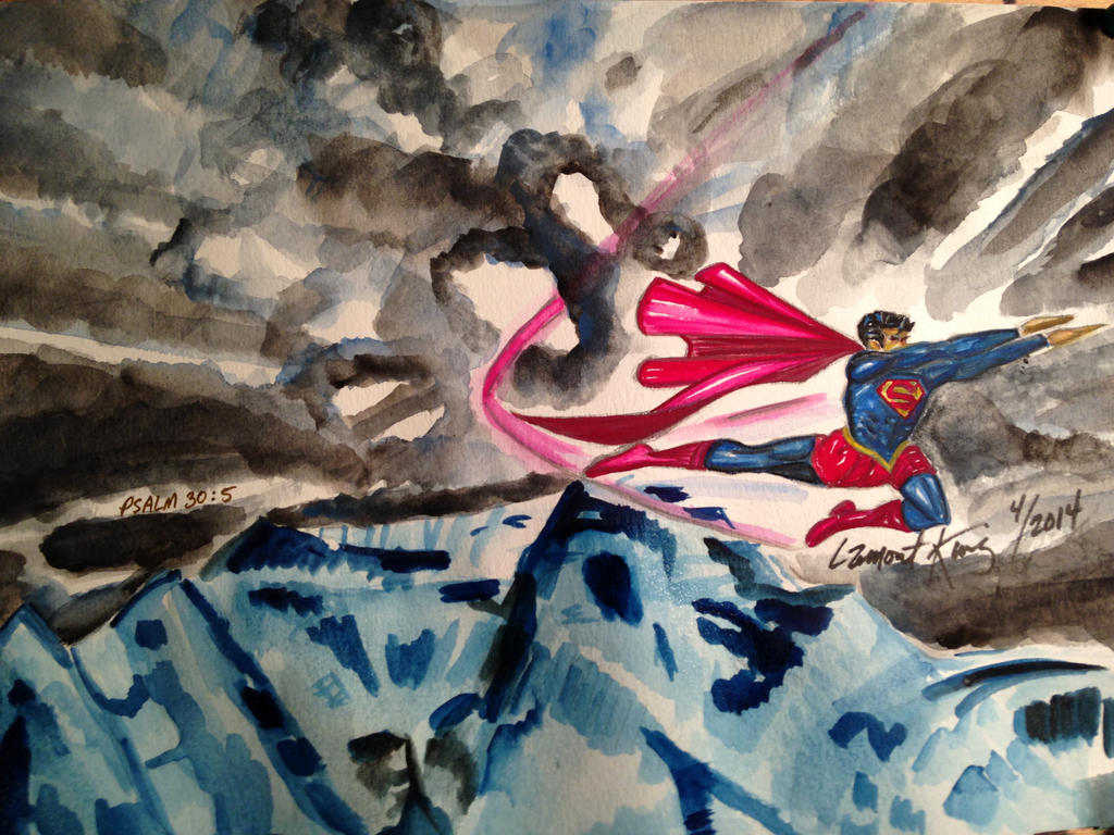 Superman Breaking Through the Clouds by LamontKING on DeviantArt