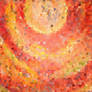Portal. Red orange mosaic drawing
