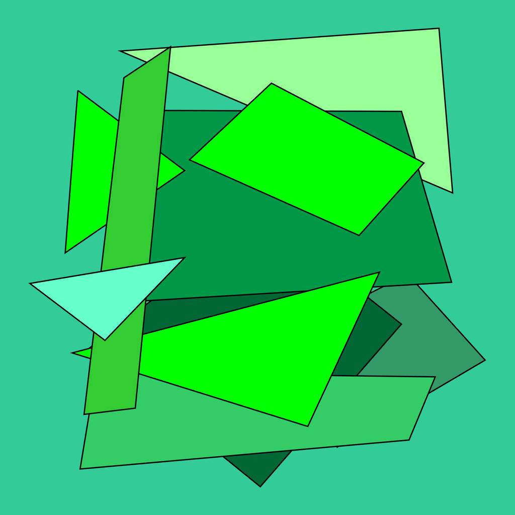 Set of abstract green geometric shapes by Jeshta on DeviantArt