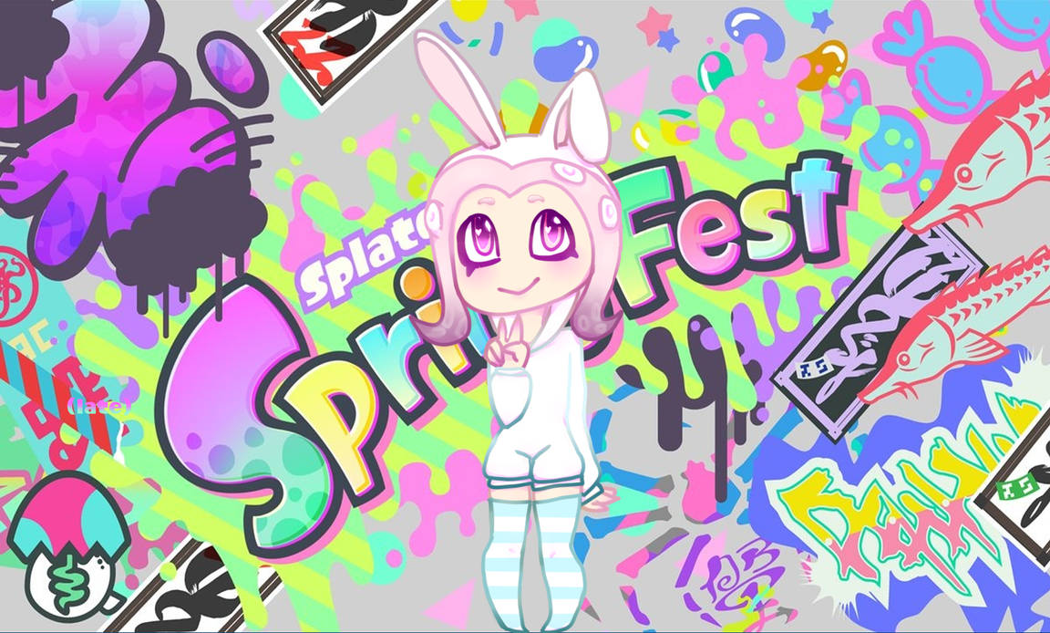 splatoon 2 spring fest fanart yay by RoseTheVeemo on DeviantArt