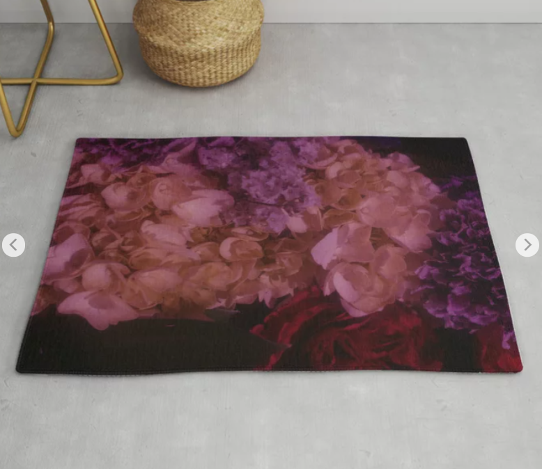 Pink Hydrangeas Rug by okhismakingart on DeviantArt
