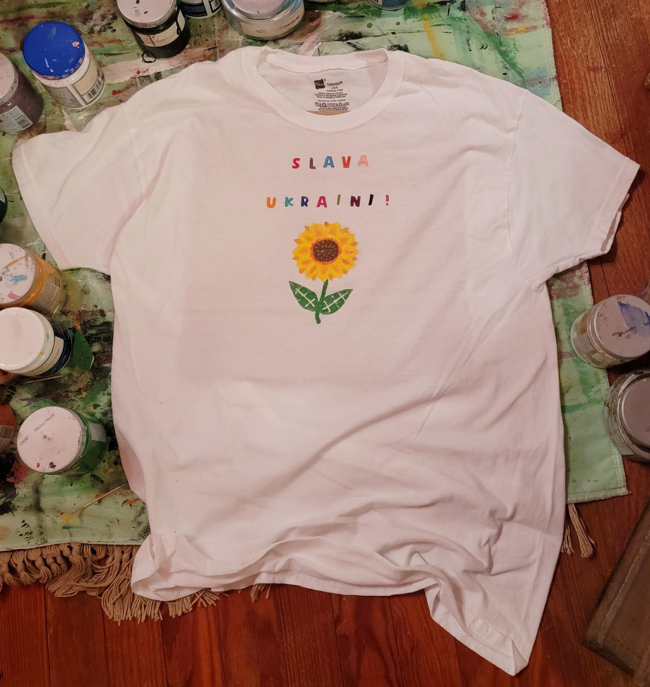 Slava Ukraini Sunflower T-Shirt by okhismakingart on DeviantArt