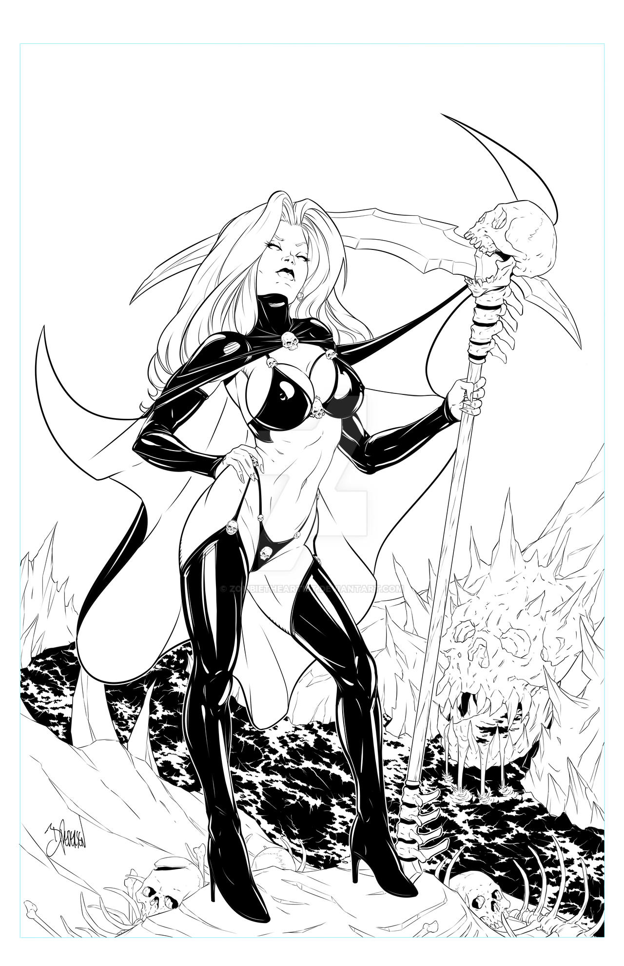 Death Ink Deviantart Lady Death Inks by ZombieTheArtist on DeviantArt