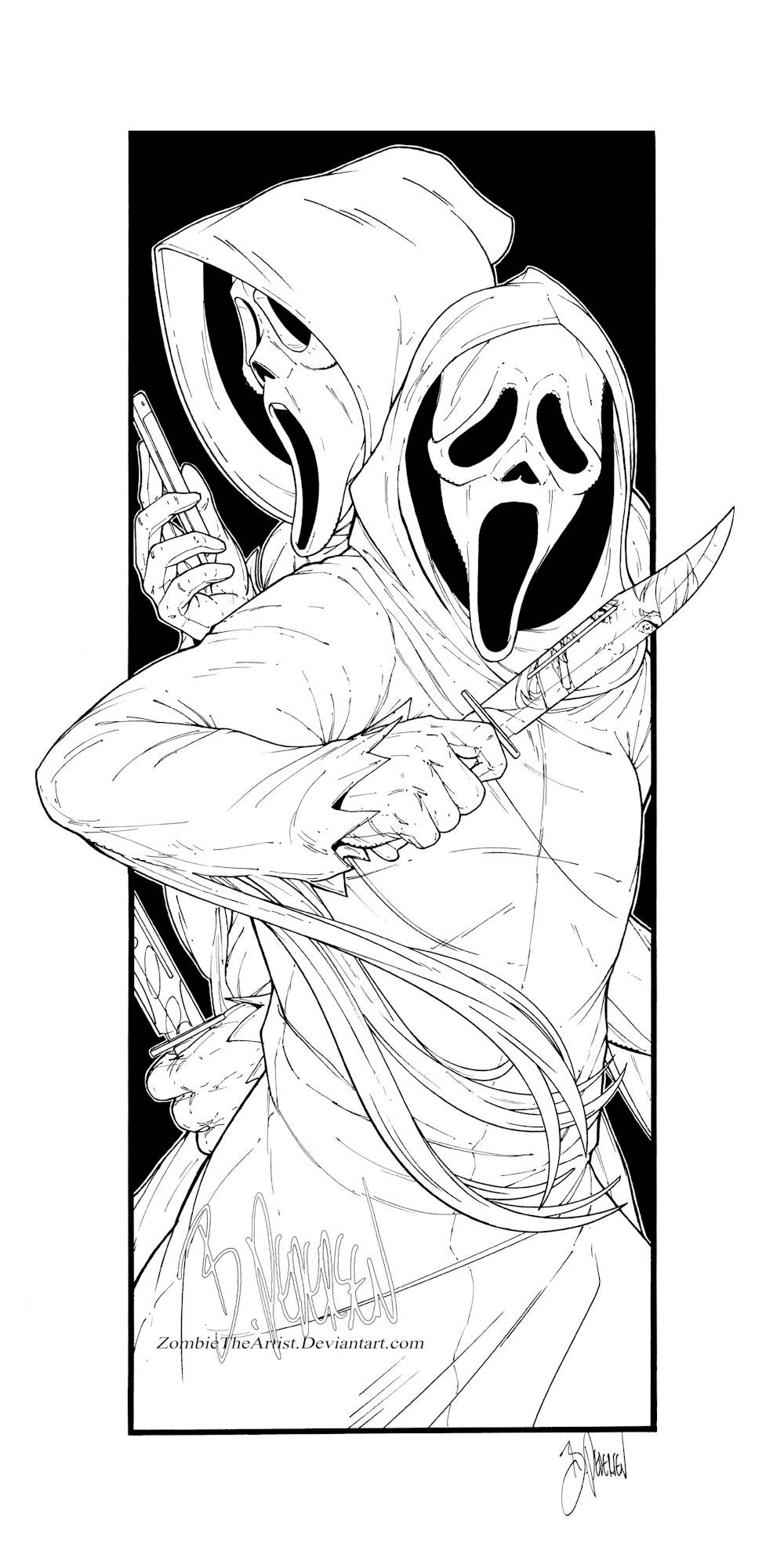 Ghost Face Coloring Pages
