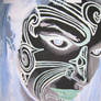 Maori Face Tattoo Portrait