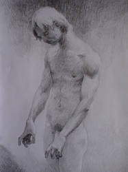 male figure, pencil, 29,7x27cm, 2006