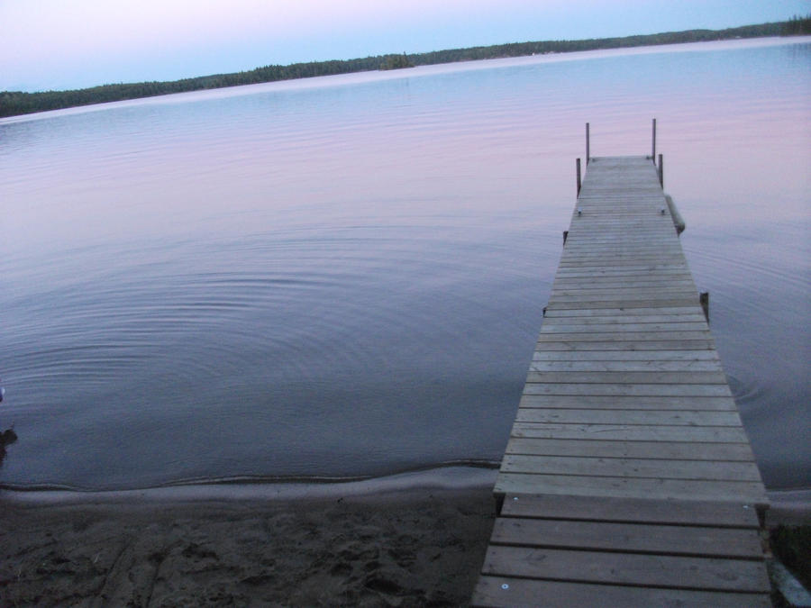 sunset on the lake