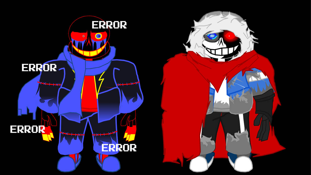 Flawless next to his mentor (Error Sans) by Thusgamee on DeviantArt