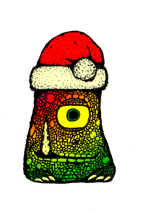 Christmas Rainbow Monster