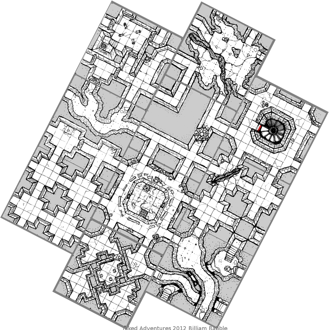 Hand Drawn Geomorph Tiles -mock-up map