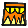 Toothy Orange Monster Avatar