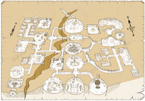 Dwarven stronghold illustrated map