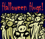 Halloween Hug Zombies by billiambabble