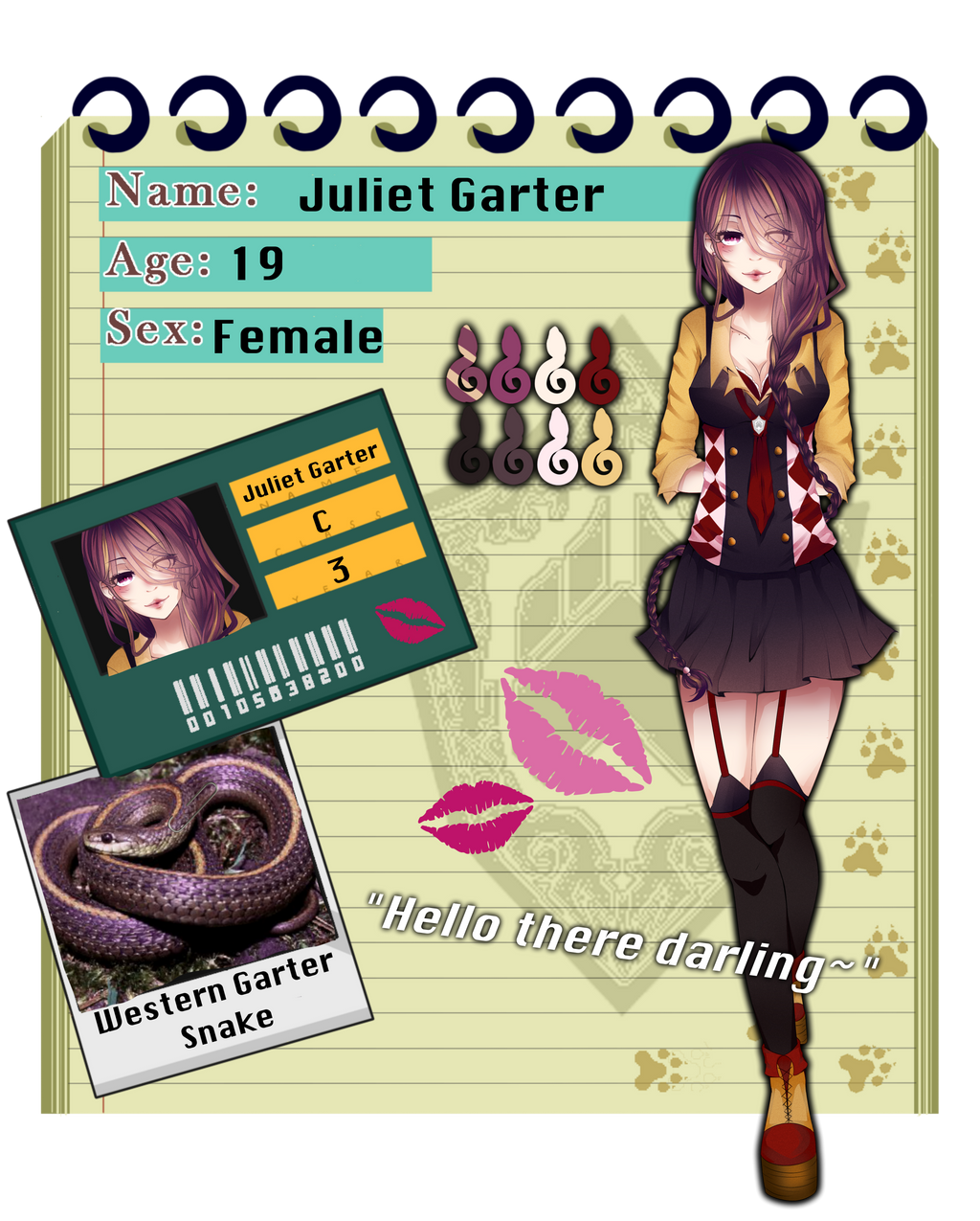 Doubutsu High App:: Juliet Garter