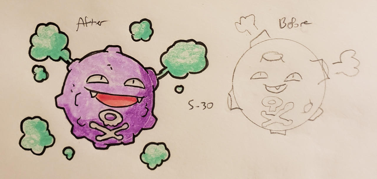 Pokemon-A-Day #109: Koffing by GarrodWindfang on DeviantArt