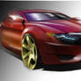 Red Sedan Rendering